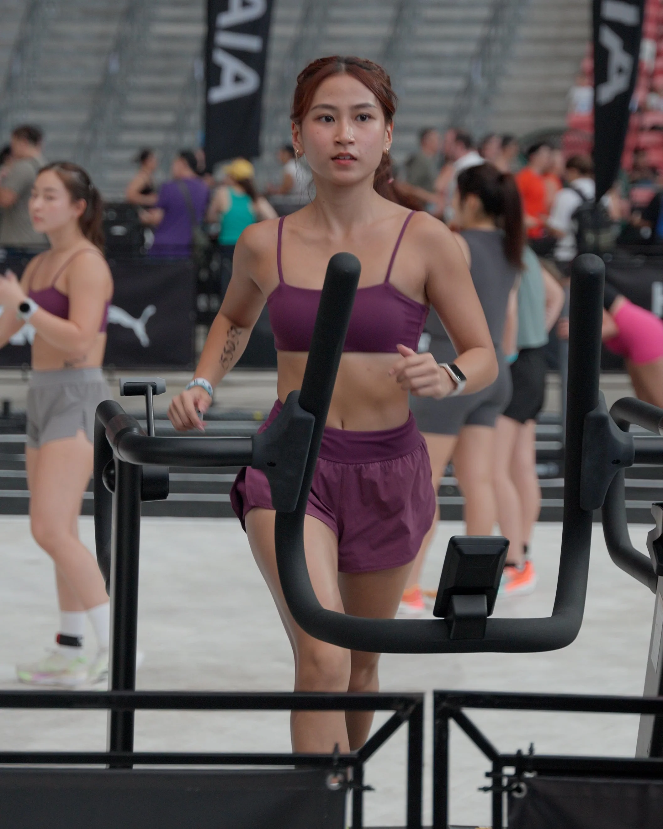 Bandeau Twist Sports Bra - Plum - Image 8