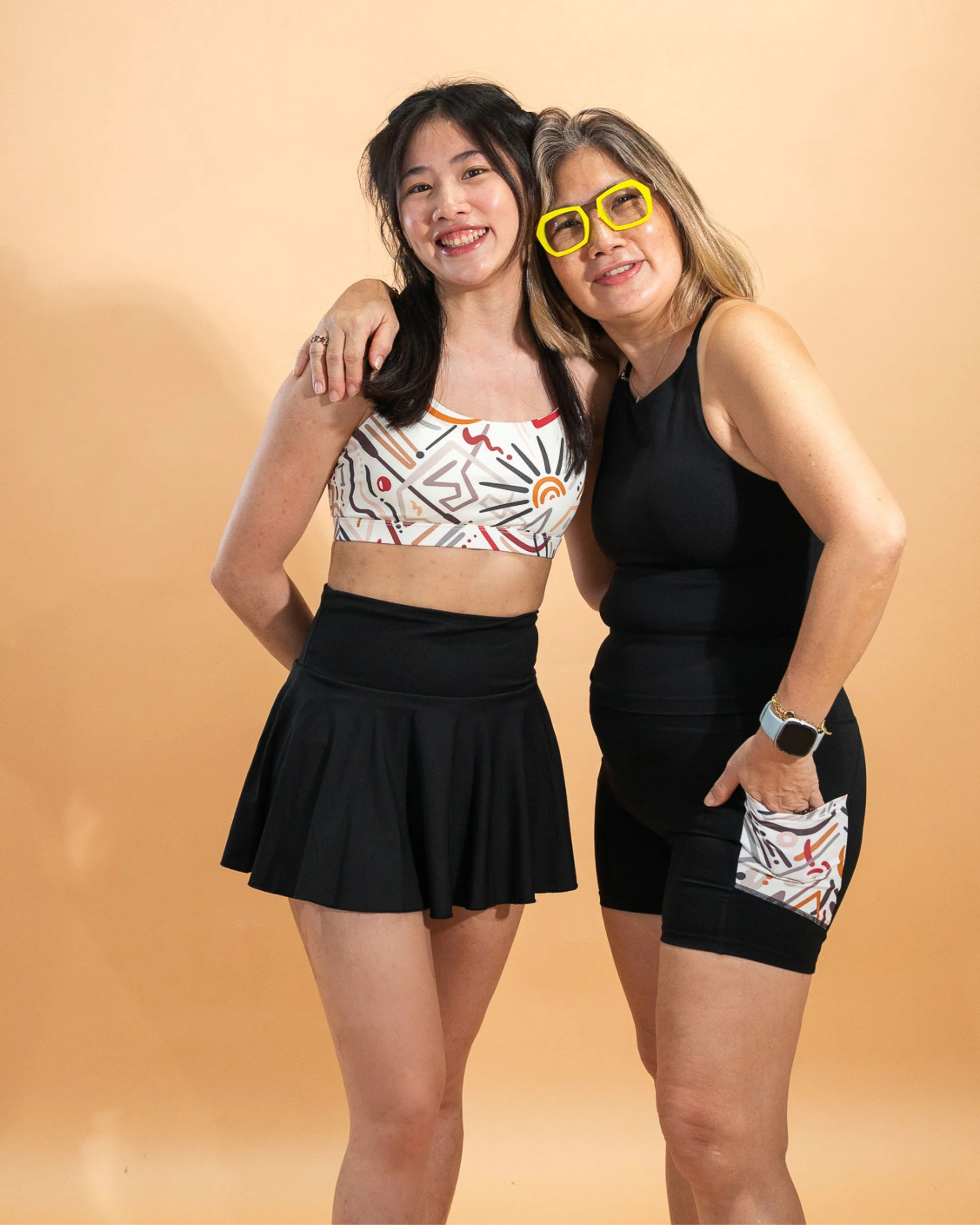 Court Chic Mini Skorts - Black - Image 12