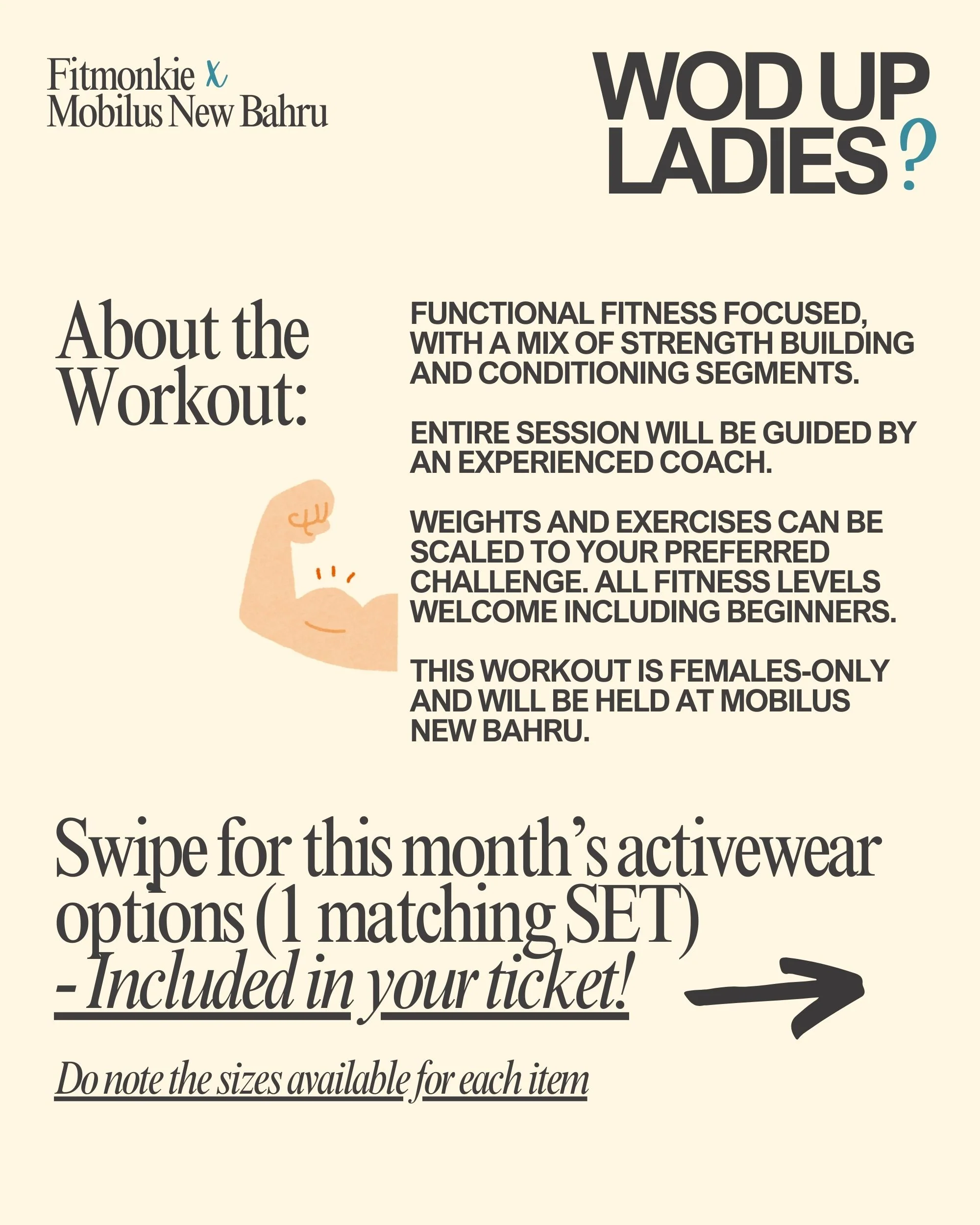 [Event] WOD Up Ladies: 15 Jan 2025 (Ladies' Night Workout Session + 1 Matching Set Of Choice) - Image 3