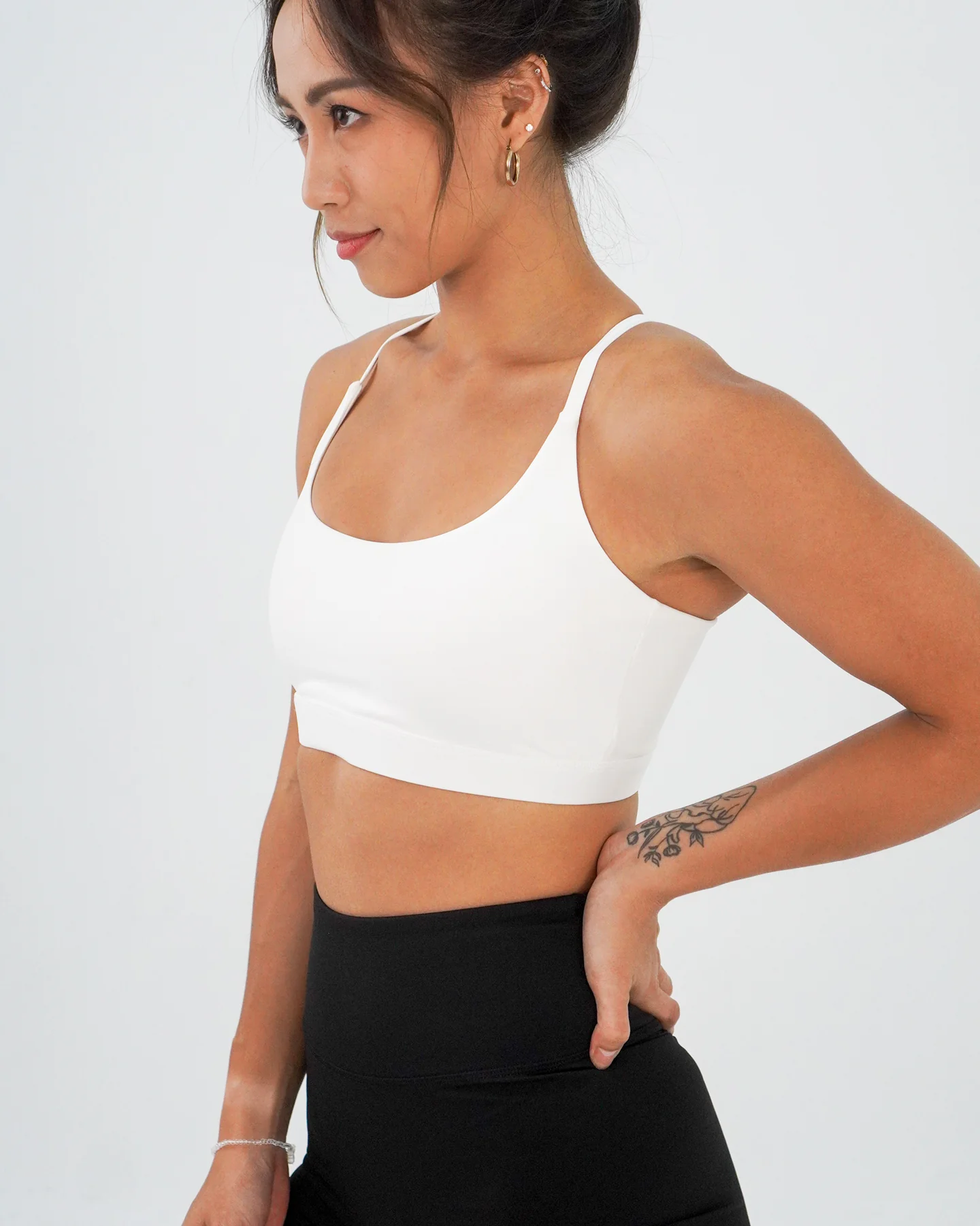 Flow Crossback Sports Bra - White - Image 3