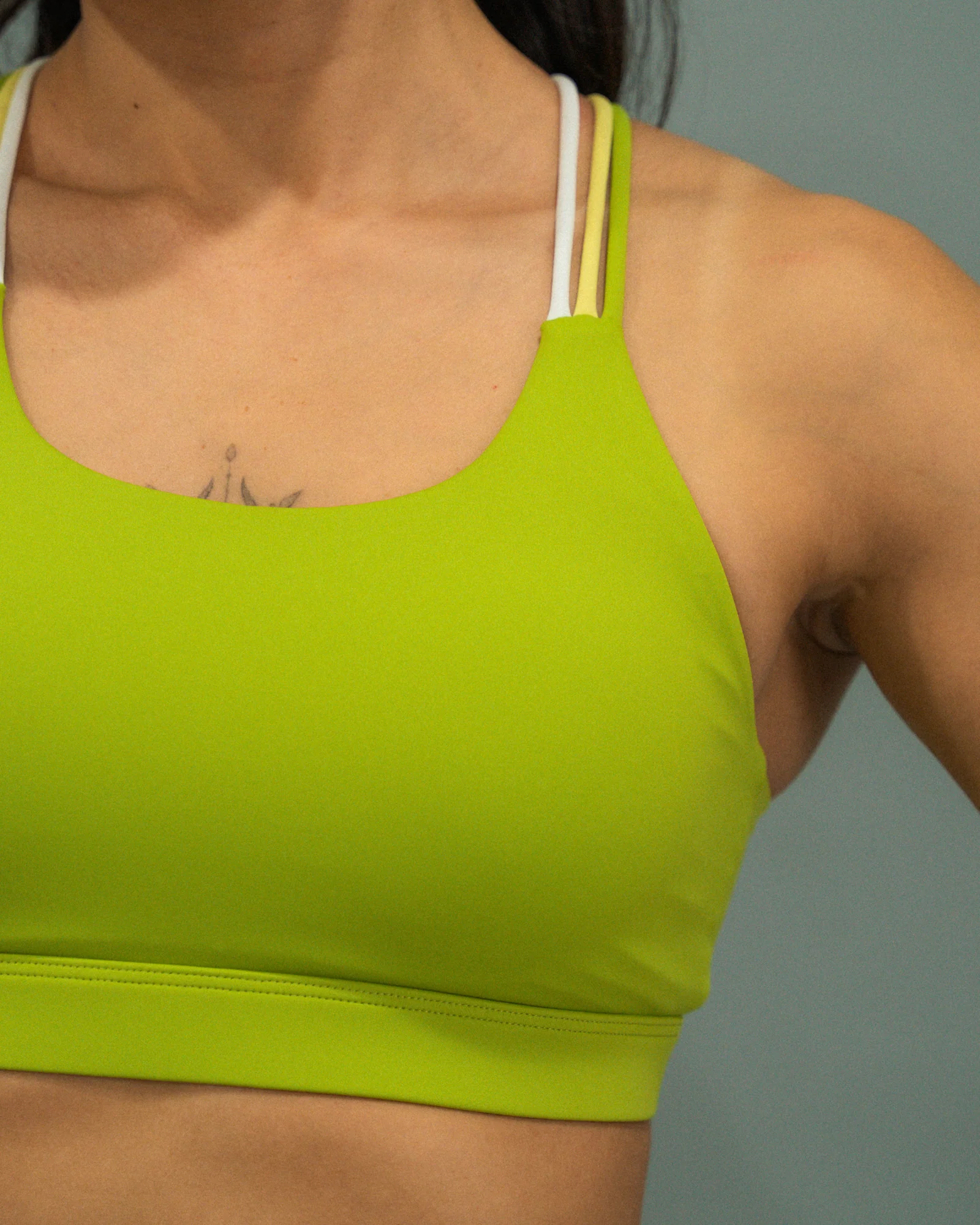 Freedom 4.0 Plaid Bra - Pear/White/Buttermilk (BUILT-TO-BAR) - Image 7